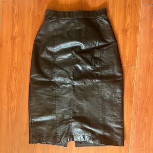 Wilson’s Black Leather Pencil Skirt